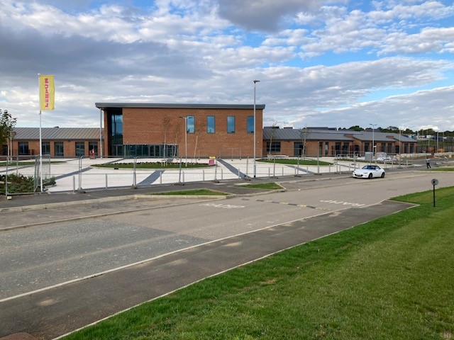 Photograph of new school building