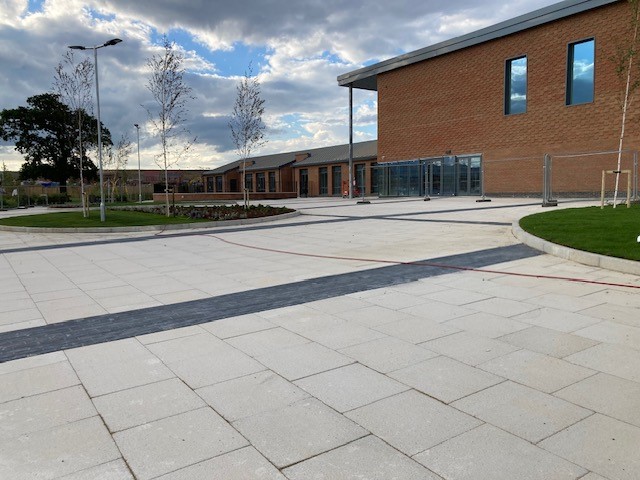 Photograph of new school building